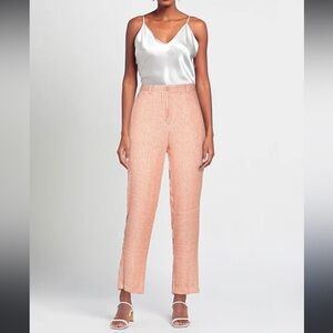 Vicolo‎ Linen Striped Straight Leg Women's Pants Trousers
